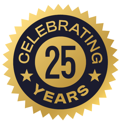 Independent Plumbing and Drain Care 25 years plumbing service award graphic